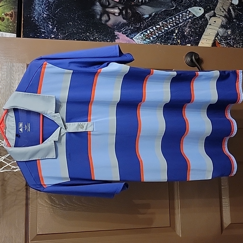 Adidas mens polo purple and gray